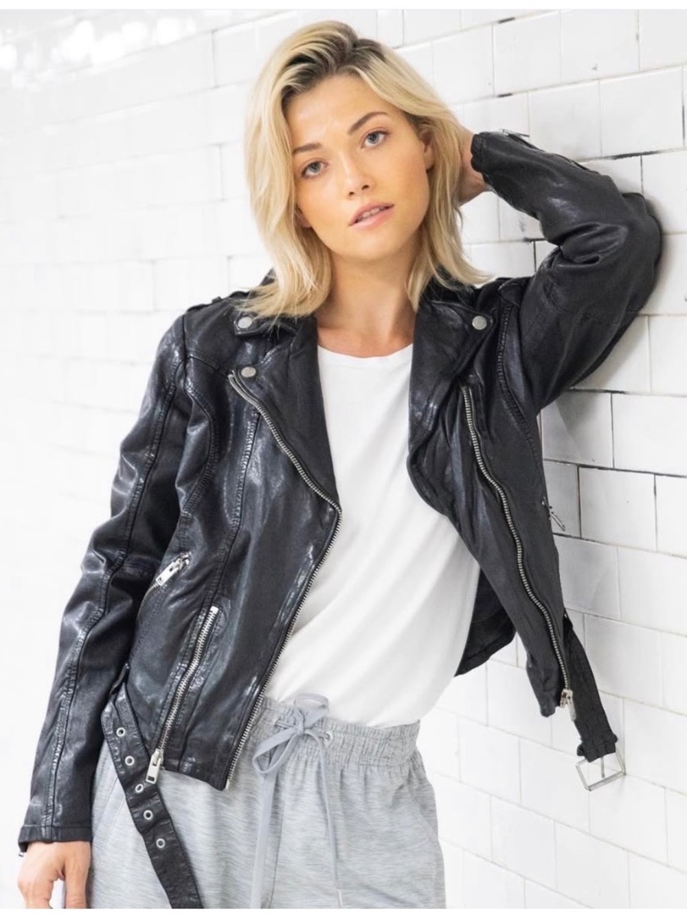 MAURITIUS LEATHER MOTO JACKET Women’s S